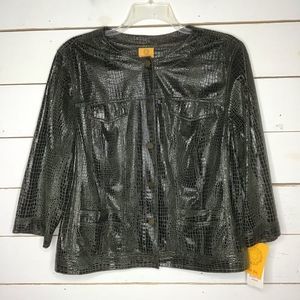 New Ruby Rd Jacket Snap Milano Chic Front Snake